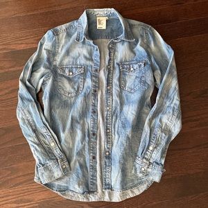 H&M denim button up